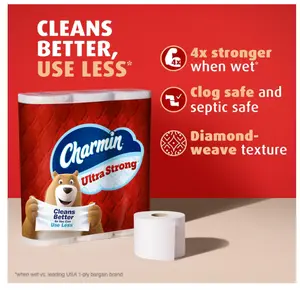 Toilet Paper, 6 Mega = 24 Regular Rolls, 2-Ply, White