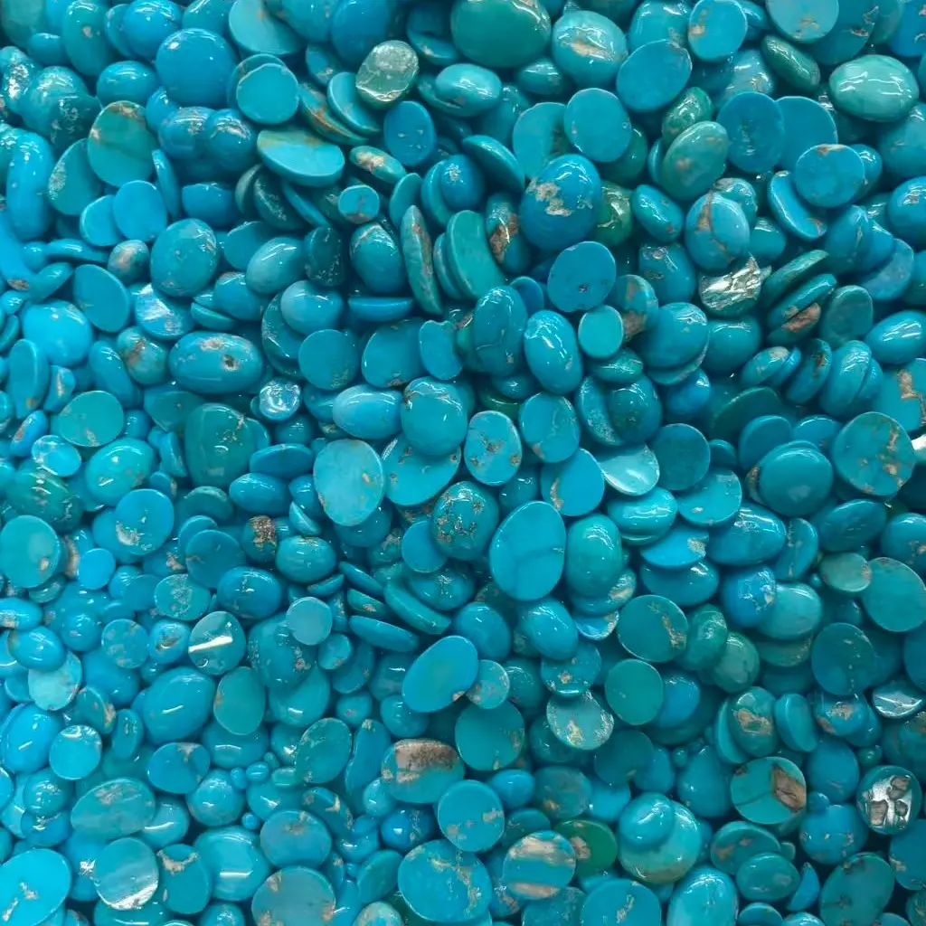 Moment Ritual Premium Natural Turquoise Loose Gemstone Cabochons for DIY Jewelry Making, Semi-Finished Jade Jewelry Accessory