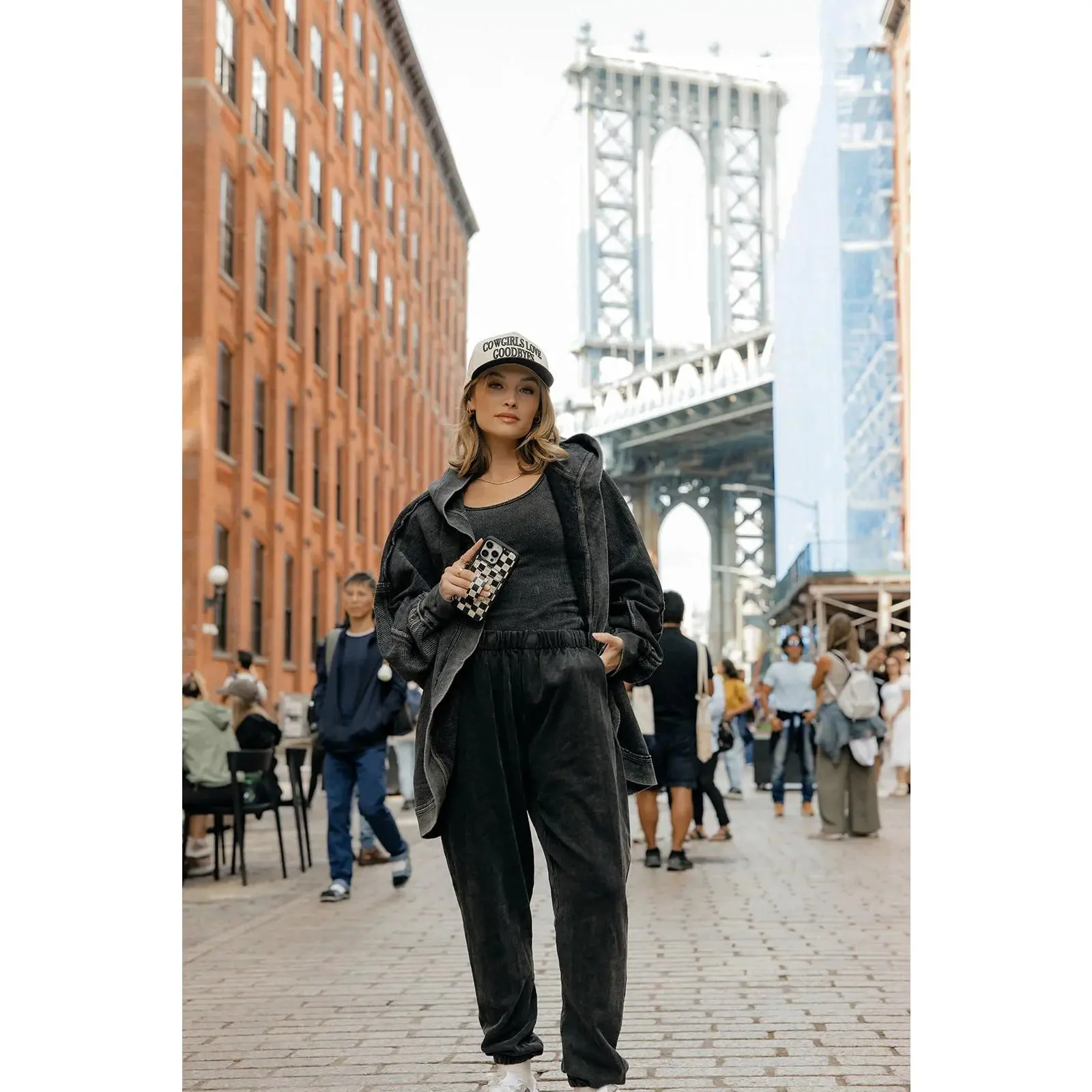 Walli Cases Bow Noir Phone Case with Wallet and Finger Strap Walli Cases Bow Noir Phone Case with Wallet and Finger Strap