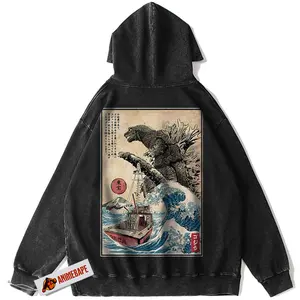 Vintage Godzilla Movie Hoodie for Fans Hoodie, Unisex S-5XL Graphic Band Tee