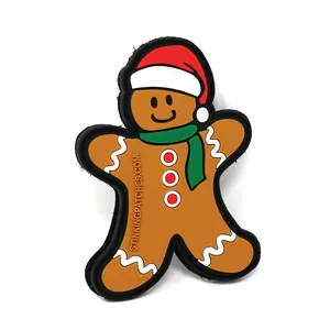 Stinking Patch Co. Gingerbread Man PVC Hook and Loop Patch - Funny Christmas Patch