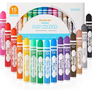 Dot Markers, 15 Colors Washable Dot Markers for Toddlers,Bingo Daubers Supplies for Kids Preschool Children, Non Toxic Water-Based Bingo Daubers