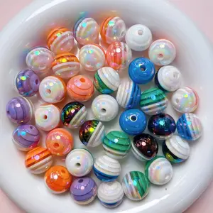 AJ0026 rainbow ball beads