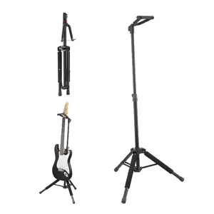 VEVOR Tripod Guitar Stand, 33 lbs/15 kg Load Capacity, Floor-Standing Foldable Guitar Stand Display Rack with 35.4-47.2 in/900-1200 mm Adjustable Height, for Guitar Acoustic Electric Classical Bass