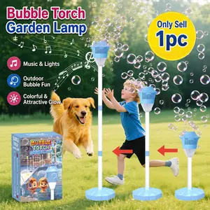 Automatic Bubble Machine with Light, Vertical Bubble Maker, Interactive Street Light Shaped,Colorful Breathing Light, stable, dense bubbles, Long-lasting bubble blower, Outdoor Festival Decorations, for Birthday Wedding Party
