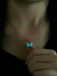 Elegant Butterfly Decor Slider Bracelet, Luminous Design Glow Effect Adjustable Bracelet, Adjustable Feature, Fashion Jewelry for Party, Daily Clothing Decor, Trendy All-match & Exquisite Jewelry for Birthday Gift, Fashionable Accessories