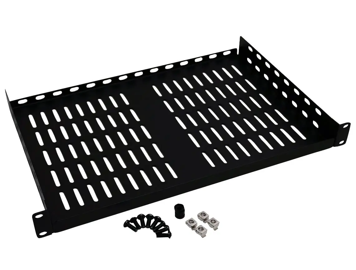 Tripp Lite TRL-SRSHELF2P1U 1URM Steel Rack Enclosure Cabinet Cantilever Mount Fixed Shelf - 40 lbs Organizer Storage