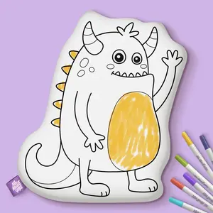 10'' Monster Coloring Custom Pillow - All About Vibe Pillow