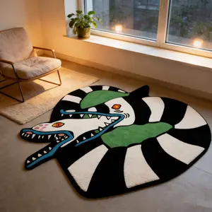 Block Monster Shape Carpet, Irregular Artistic Design, Bedroom Bedside Decor, Living Room Sofa Area Rug, Contemporary Rugs, Modern Home Decoration, Abstract Area Rugs