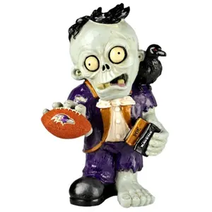 Baltimore Ravens Thematic Zombie Figurine, Shelf, Decor, Garden Decor, Indoor/Outdoor