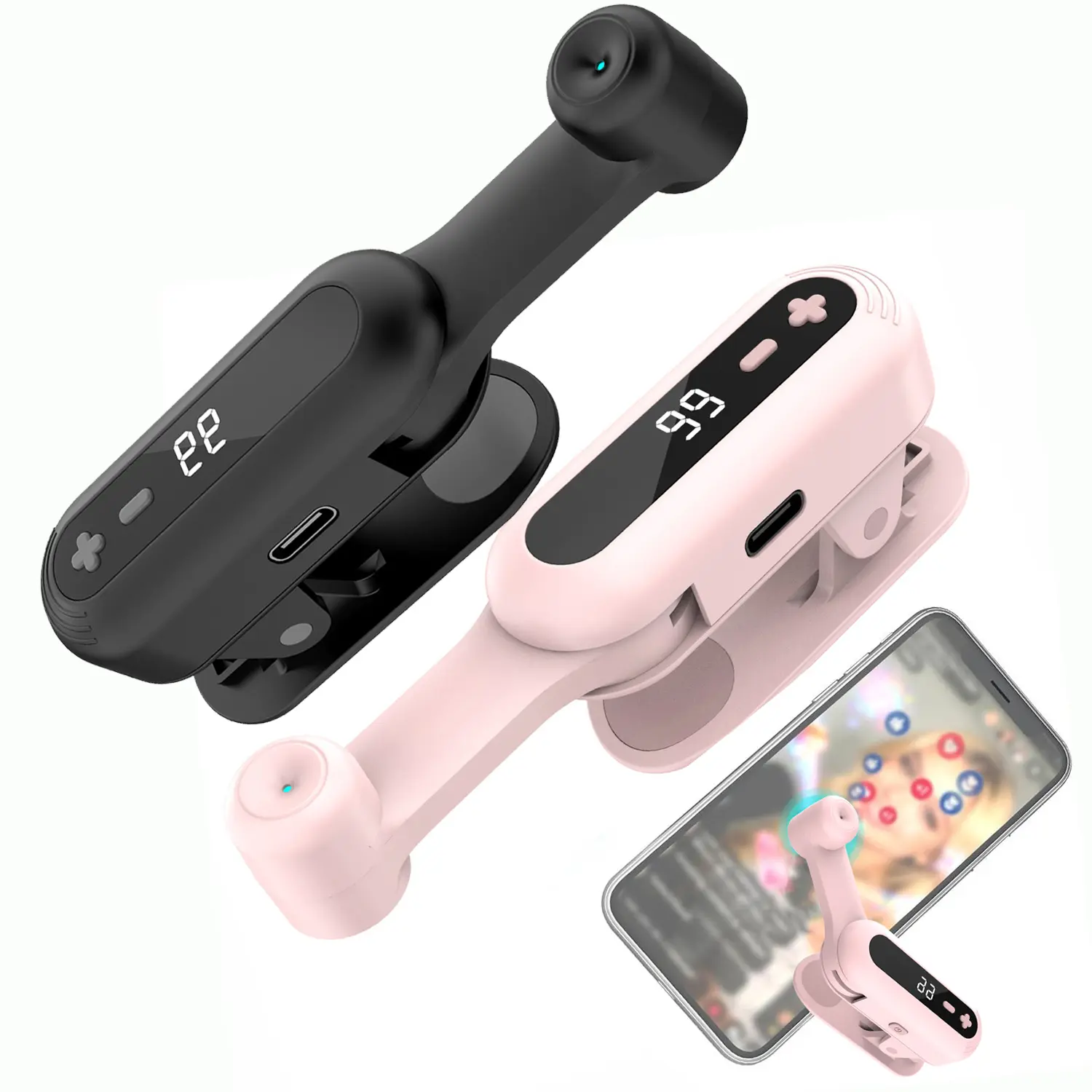 Automatic Screen Clicker for Mobile Phones – Adjustable Auto Tap Tool for Android & iOS Ideal for Gaming Live Streaming Shopping & Reward Tasks Hands-Free Operation Digital Black/Black/Pink Portable