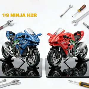 Kawasaki Ninja H2r Motorcycle Model 1:9 Scale, Perfect Gift for Kids, Collectible Toy, Ideal for Play and Display