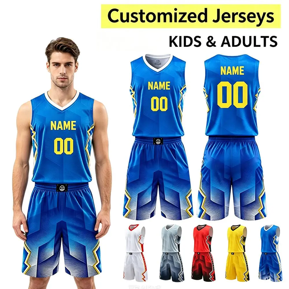 Personalized Red Sleeveless Basketball Uniform Set, Custom Name & Number Basketball Kit for Men & Kids (Sizes S,4XL,5XL,6XL,7XL), Male, Polyester Clothes, Stretch Fabric, Game Play