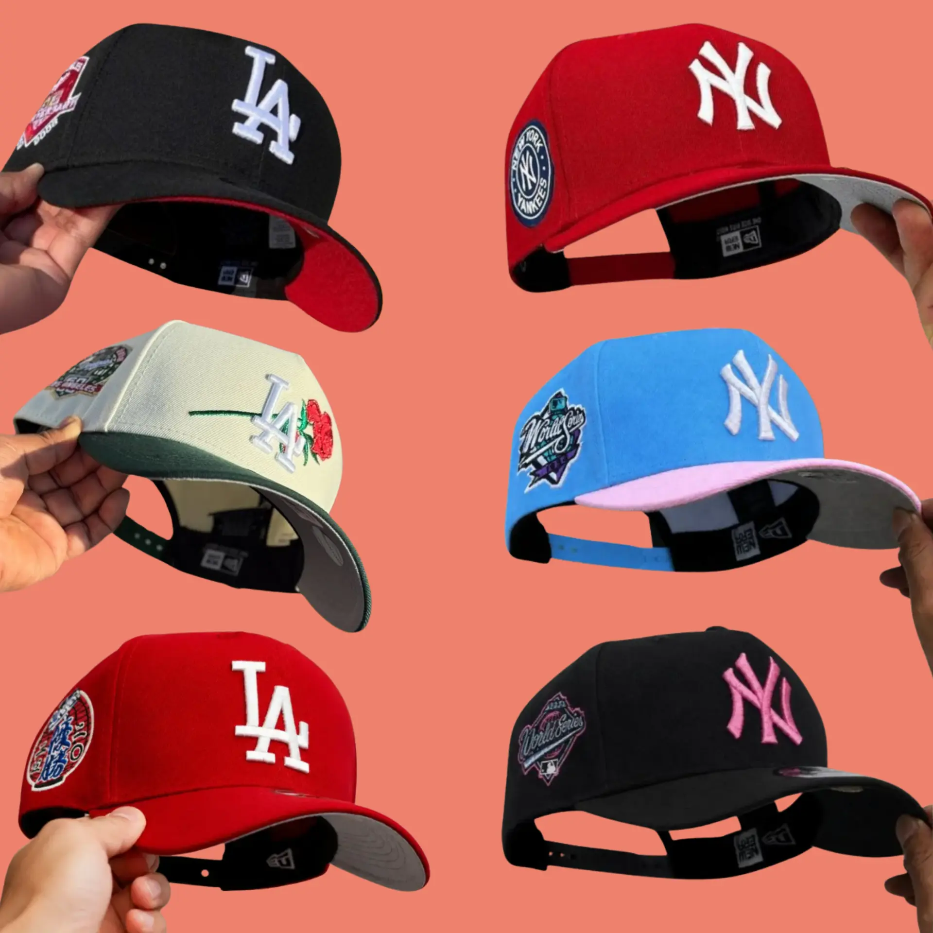 New Era MLB NY Yankees & LA Dodgers 9FORTY Adjustable Cap for Men & Women – Embroidered Baseball Team Logo, Curved Brim Hat, Adjustable Strap Closure, Classic Ball Cap, MLB Fan Gear, Sports Hat, Game Day Outfit, Casual Streetwear USA