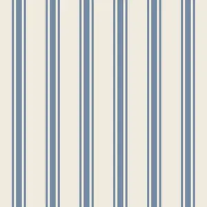 Cornflower Blue Linen Stripe Cocktail Napkins
