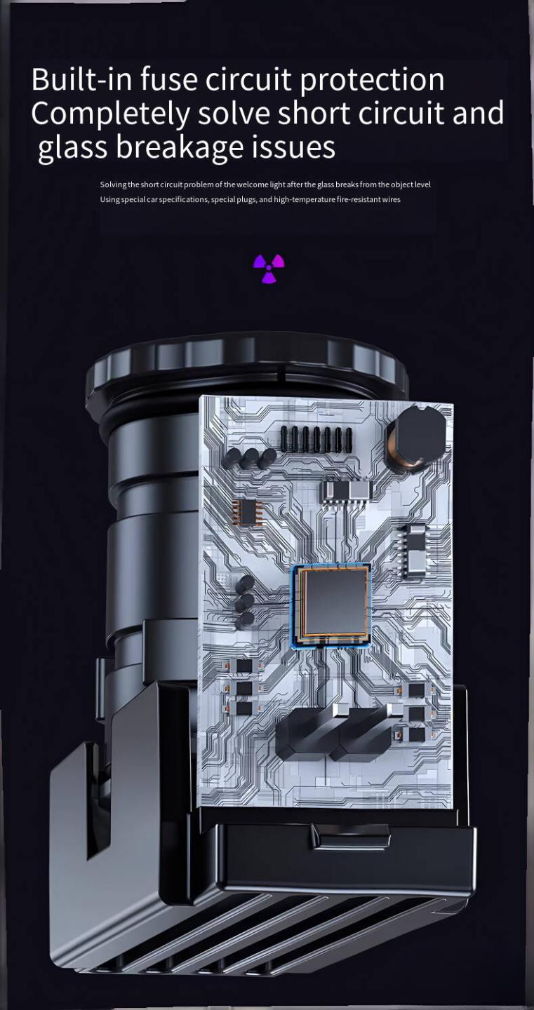 2pcs(High brightness and ultra-clear)Shadow Lights LED Door Logo Projector forCadillac SRX CT6 XTS ATS XT4 XT5 XT6 Dual PlugPuddle Lights for Cadillac Welcome CourtesyLights Auto Accesories