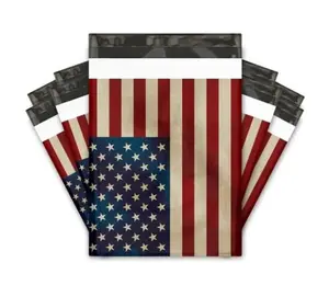 USA American Flag Patriotic Poly Mailers Size 10x13