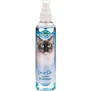 Bio-Groom Klean Kitty Waterless Cat Shampoo - No-Rinse, Cat Bathing Supplies, Kitten Wash, Cat & Dog Grooming Supplies, Cruelty-Free, Made in USA, Dry Shampoo Spray, Cat Products - 8 fl oz 1-Pack