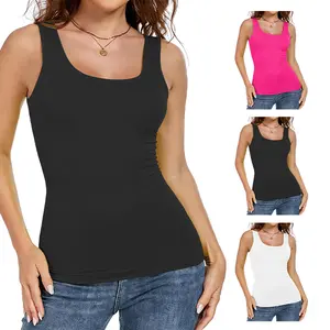 Women's Tummy Control Shapewear Tank Tops Seamless Square Neck Compression Tops Slimming Body Shaper Camisole