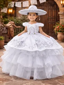 Charro Ruffled Dress with Horse Buckle Details – Detachable 2-in-1 Dress