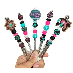 Rodeo Babe Horse Turquoise/Pink Aztec Makeup Brushes