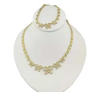 Butterfly Necklace and Bracelet Set - 20 Inch Necklace butterfly Design, Featuring Butterfly Charm