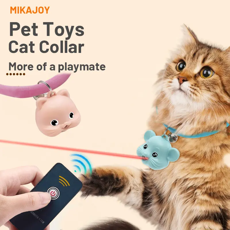 【2026 New】Electric Smart Amusing Laser Collar for Cats, Lightweight, No Noise, Safe for Eyes, Adjustable Fit with Remote Control, Interactive Toys for Indoor Cats, Rechargeable Amusing Gifts for Cat Lovers, college essentials, memorial day deals
