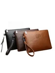 Men's Leather Handbag 2026, Casual Wrist Strap Bag for Men, Business Envelope Style Small Bag, Wallet Fashion Clutch Bag, Stylish and Practical Accessory