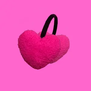 Hot pink heart earmuffs
