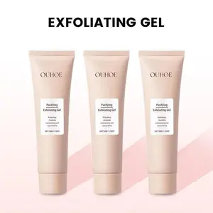 3 Pcs Purifying Exfoliating Gel Cleanser – Gentle Pore Scrub for Deep Cleansing, Smoothing & Hydrating Skin
