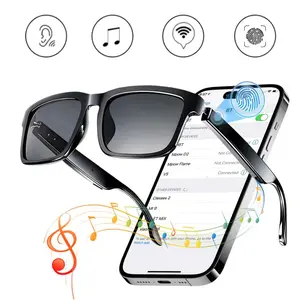 Bluetooth Smart Sunglasses - Wireless audio glasses with speakers and microphone, voice command and touch control, UV protection lenses, suitable for hiking, travel, and business communication, a perfect gift for couples, multifunctional audio su