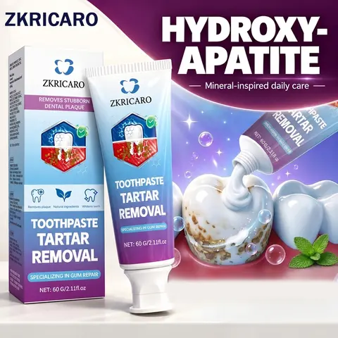 60g Menthol Xylitol Blend Anticavity Toothpaste - Oral Cleansing, Enamel Protection, Mint Flavor, Moisture Boost, 24H Defense, Plaque & Coffee Stain Removal, Gentle for Sensitive Teeth & Gums, Daily Dental Essential