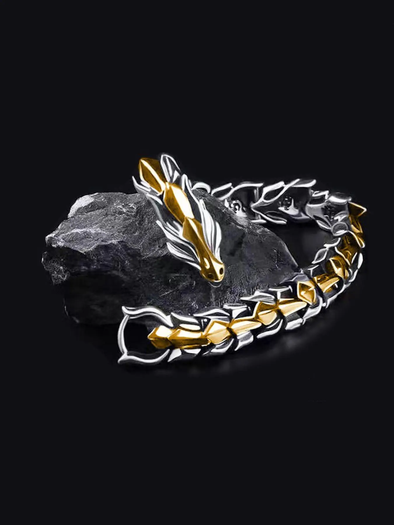 Vintage Dragon Design Fashionable Bracelet, Punk Style Zinc Alloy Jewelry for Party, Daily Clothing Decor, Trendy All-match & Exquisite Jewelry for Birthday Gift, Trendy Bangle