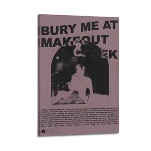 Bury Me at Makeout Creek Mitski Poster for Bedroom Aesthetic Canvas Wall Art Living Room Posters Painting Picture Print Modern Family Decor Artist Bathroom Poster