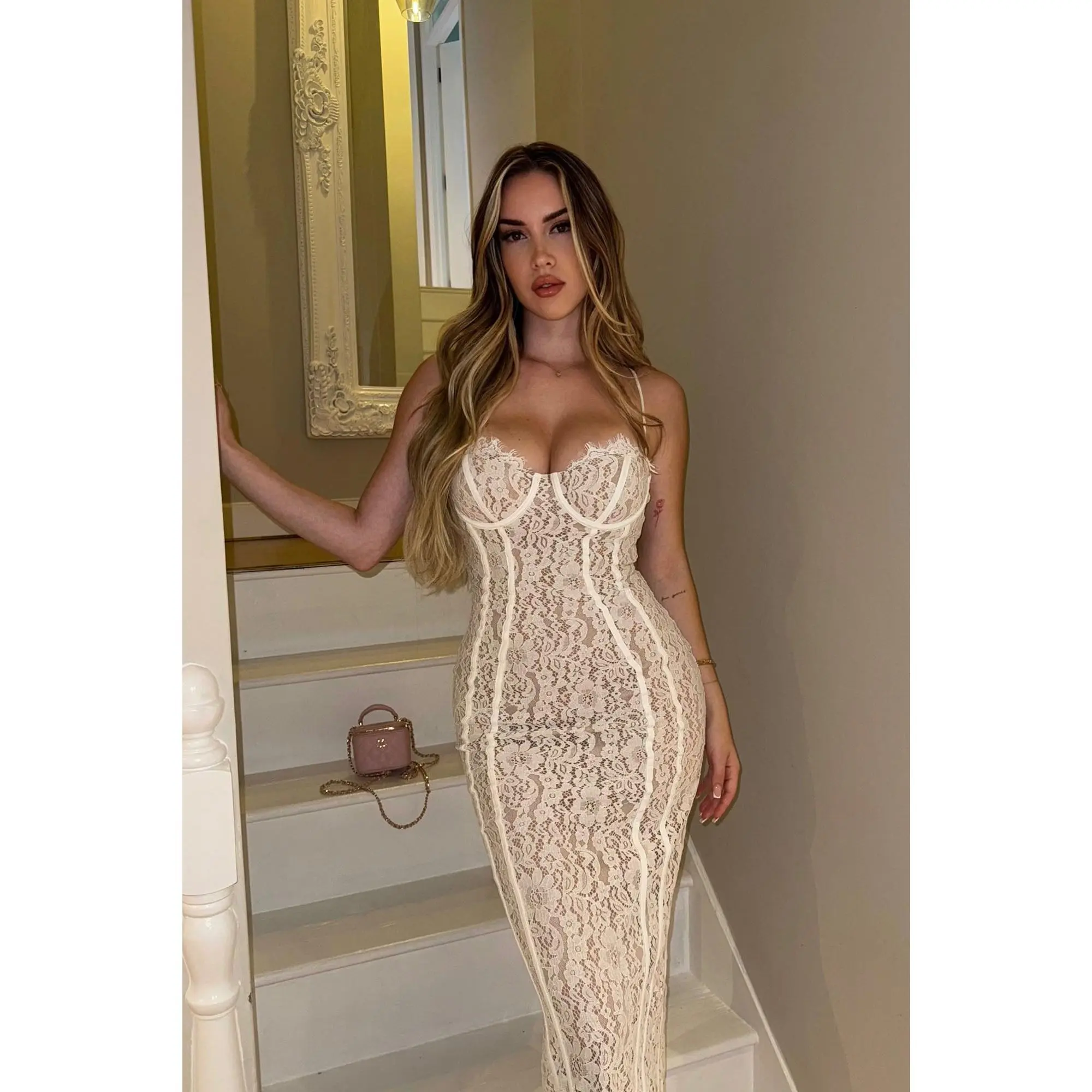 All In Love Lace Maxi Dress - White