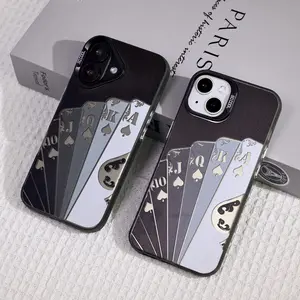 Stylish playing card phone case with a matte finish—a fun accessory. Compatible with iPhone 17, 16, 15, 14, 13, 12, 11 Pro/Plus/Pro Max models. Shockproof and drop-resistant, suitable for both men and women. Also fits iPhone 16/15 Plus cases.