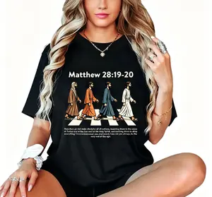 Unisex Matthew 28:19-20 Make Disciples Christian Jesus Funny Men T-Shirt Christ Christian Tops Casual Top