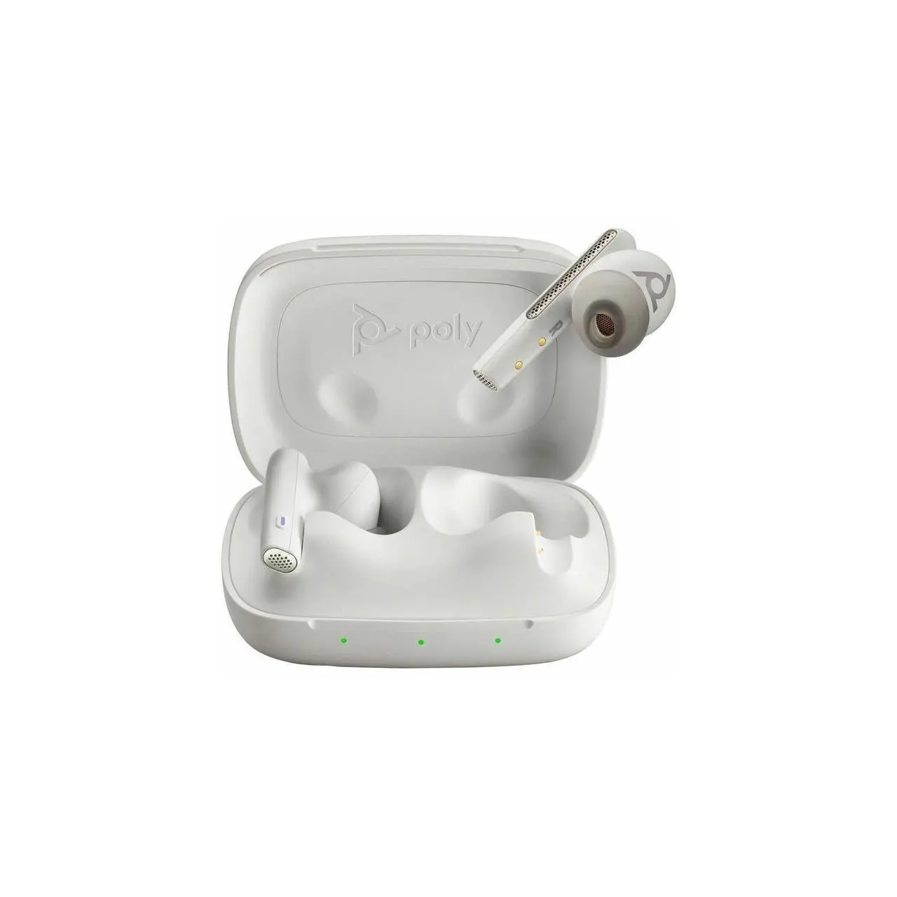 Poly True Wireless Earbuds For Work And Life - Stereo, Mono - True Wireless - Bluetooth - 98.4 ft - 20 Hz - 20 kHz - Earbud - Binaural - In-ear - Noise Canceling - White Sand