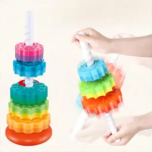 Spinning Stacking Toy, Shape Sorter, 1 Count Educational Teenager Toy, Stacking Rings Teenager Toy, Montessori Toy for Girls and Boys, Birthday Gift