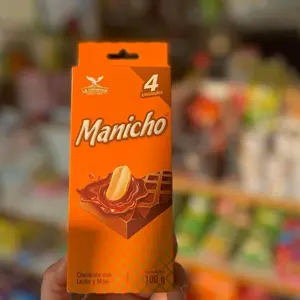 La Universal Manicho 4pk Chocolate con Leche y Mani Snack 100g Pack of 4 Units