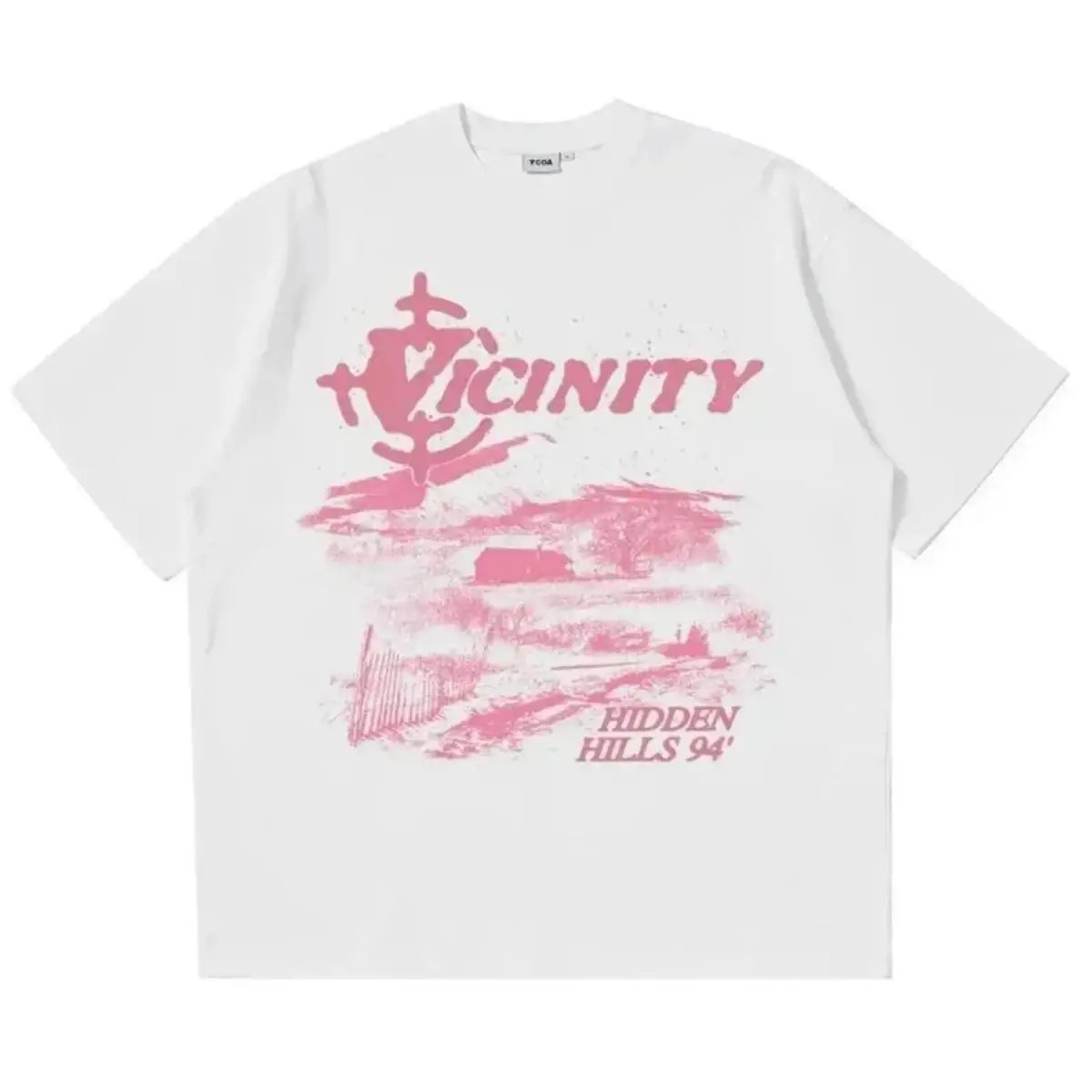Women's Oversized Cotton Graphic Tee, Casual Short-Sleeve Round Neck Top, Vintage Y2K Streetwear Harajuku Aesthetic Clothes