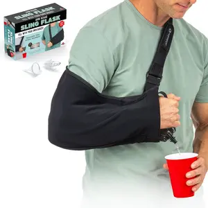 GoPong Arm Sling Flask (16 oz Total) - Hidden Alcohol Flask for Liquor Disguise – Secret Liquor Drink Container for Concerts, Sports Events, & Theme Parks – Includes Funnel & Spout