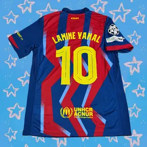 2025 2026 FCB Home Yamal 10 Short Sleeve Soccer Jersey