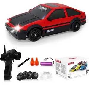 RC Drift Car 1:24 Scale 4WD Led Headlights High Speed Gift Set Boys Girls Game Remote Control