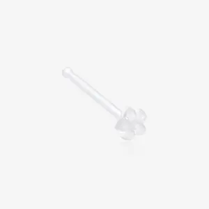Flower Top Clear UV Acrylic Nose Stud Retainer