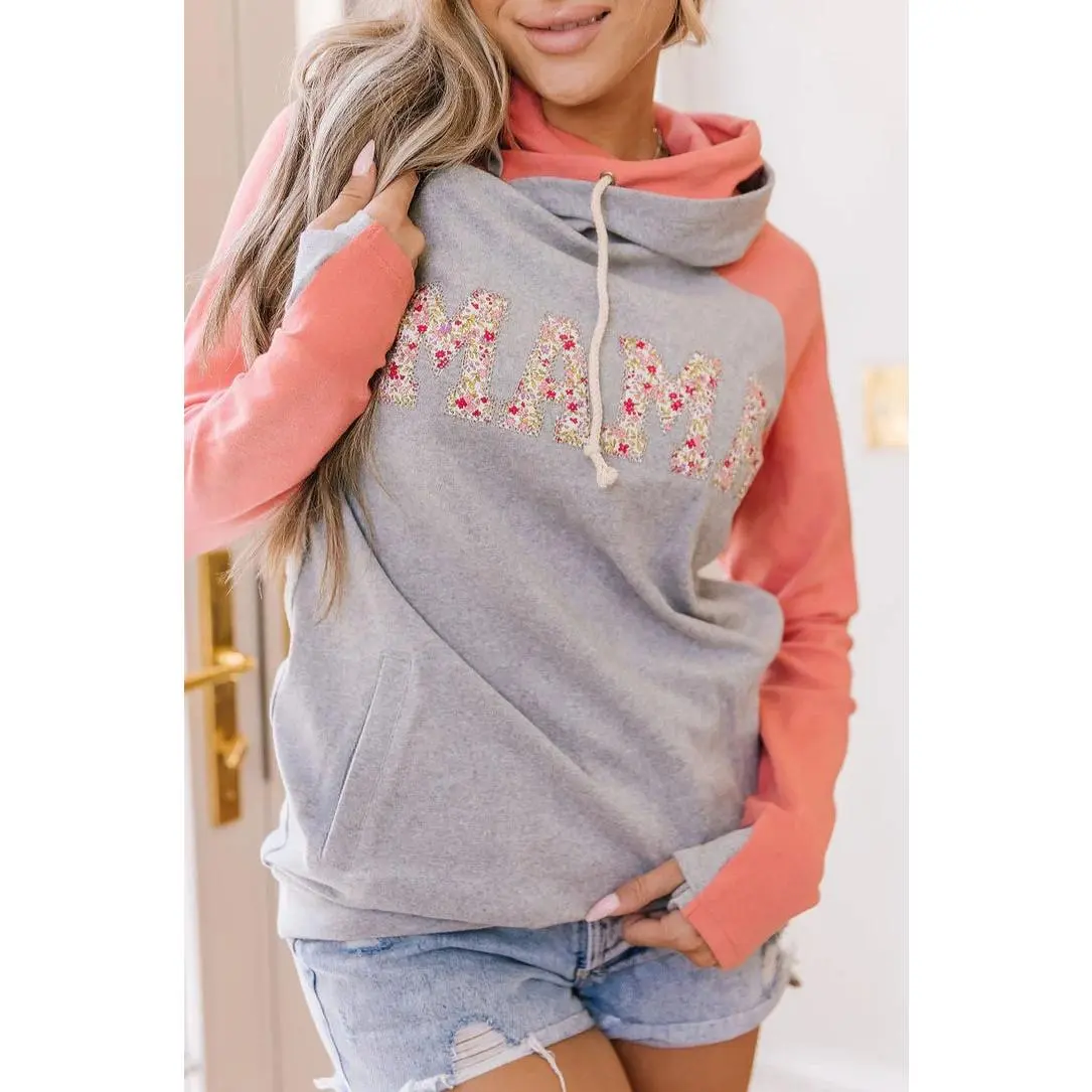 Ampersand Avenue - Doublehood™ Sweatshirt - Mama Coral & Floral