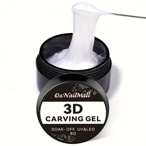 OsNailmall 3D Nail Art Satin Sculpture Gel Polish, Pearl Glossy Non-Stick Soft Candy Texture, 3D Nail Design Gel for Professional Use Manicure