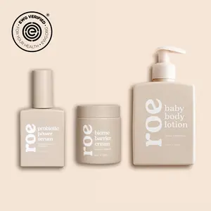 ROE Baby Care Trio - Probiotic Power Serum, Biome Barrier Cream, & Baby Body Lotion - EWG Verified, Soothing, Anti-Inflammatory, Moisturizer Set
