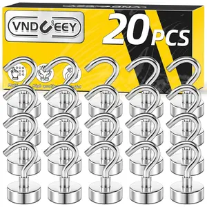 20 Pack Magnetic Hooks, 25Lbs Heavy Duty Strong Magnet Hooks for Cruise, Fridge Magnets with Hooks for Hanging, Suitable for Kitchen, Classroom, Garage and Office