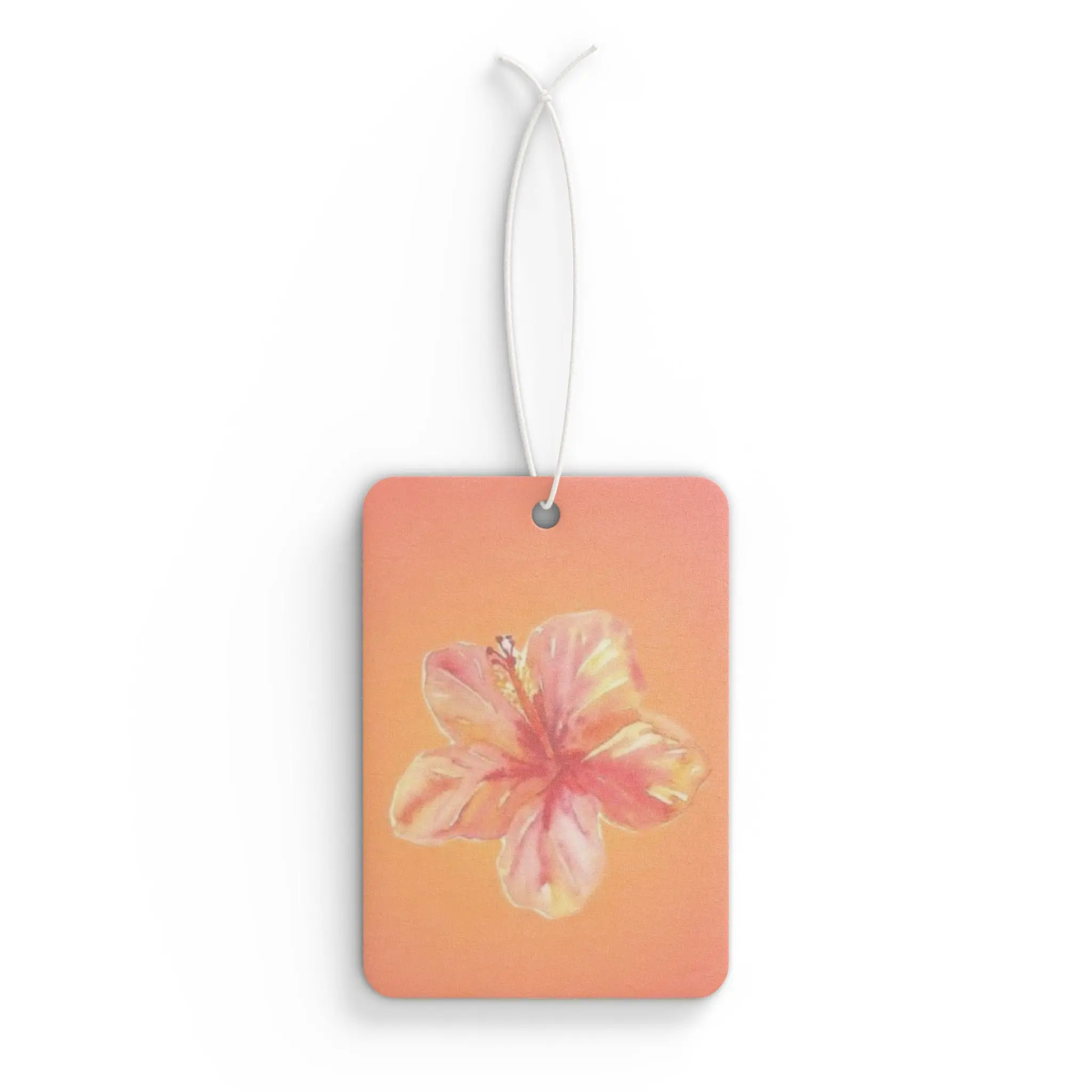 3pcs Rainbow Summer Orange Hibiscus Summer Vibes Tropical Flowers Freshie Floral Aura Girl Car Air Freshener Hanging Car Decoration